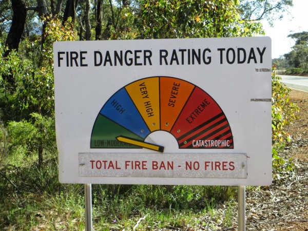In the US, our fire signs only go to Extreme. Aussie's kick it up! photo: Banks