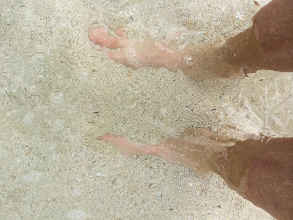 Stepping into the Indian Ocean. photo: Banks