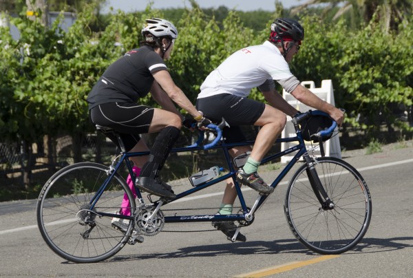 Willy & I out on his tandem. photo: Deb Ford 